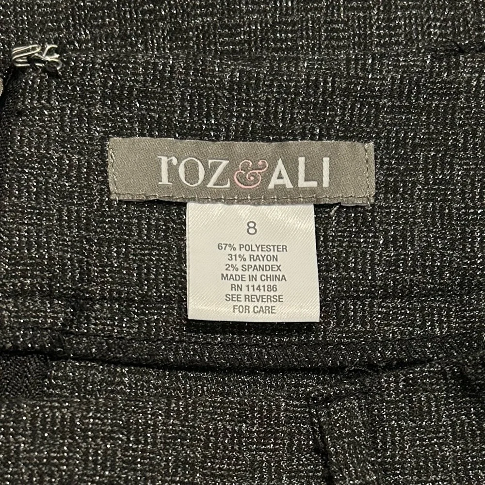 Roz & Ali Gray Sparkle Pencil Workwear Skirt Sz 8 - Picture 2 of 5